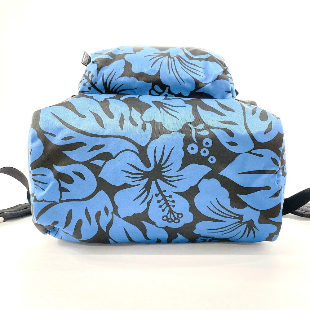 Prada Hibiscus Pattern Backpack Nylon Blue - image 4